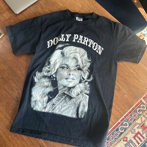 Adult Small Black Dolly Parton cotton T-shirt